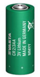 Lithium-battery, 3 V, 2/3R23, 2/3 AA, round cell, surface contact, 86237 101 501