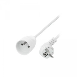 Przedłużacz z jednokrotnym gniazdem wtyczkowym 2p 10A, PS-171/4,0 BIAŁY,T-110580