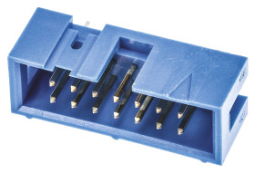 Listwa stykowa PCB 14-pinowe AMP-LATCH raster: 2.54 mm Prosty 2-rzędowe TE Connectivity Otwór przelotowy250 V W osłonie