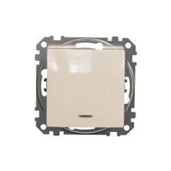 Łącznik schodowy z podświetleniem 16AX, beżowy, Sedna Design i Elements SDD112166L