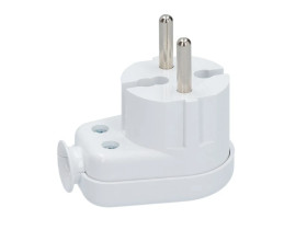 Wtyczka kątowa b/u 16A 2P 250V biała WT-16 K2