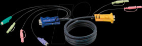 2L-5305P KVM cable, VGA, PS/2, audio, 5 m