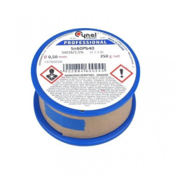 Cyna do lutowania miedzi 0.5mm z kalafonią Cynel 250g SN60PB40 0,5x250