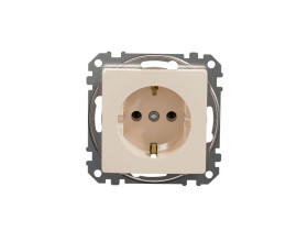 SEDNA DESIGN & ELEMENTS Gniazdo pojedyncze z uziemieniem schuko beżowe SDD112025 SCHNEIDER ELECTRIC
