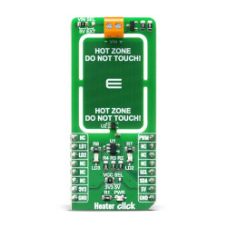 Narzędzie rozwojowe z kategorii „czujniki&#148;, MCP3221, TMP235, Płytka czujnika temperatury, Heater Click, Czujnik