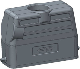 Housing, size HA16, die-cast aluminum, M25, straight, clip locking, IP65, T1329160125-000
