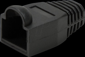 MP0064 Strain relief boot for RJ45 plugs, 50 pcs, black