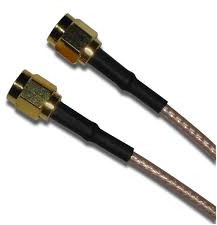 Coaxial cable, SMA plug (straight) to SMA plug (straight), 50 Ω, RG-316/U, grommet black, 500 mm, 135101-01-M0.50
