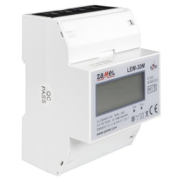 Miernik poboru energii 3-faz LEM LEM-30 licznik DIN ZAMEL Watomierz podlicznik