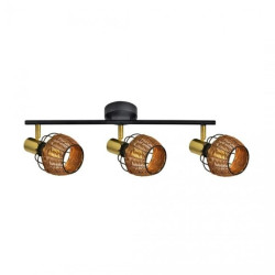 Lampa sufitowa COPA kolor czarny/złoty, rotang metal/rattan, 3xE14 IP20 R5022003-3TU Zuma Line