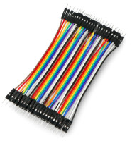 CAB_B(KOL10)_40 Przewody połączeniowe kolorowe /złącze męskie - złącze męskie/ - komplet 40 sztuk - długość ok 10cm