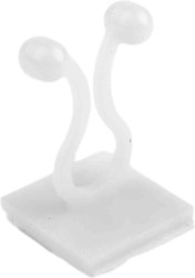 Spinka do kabli 10mm Samoprzylepny 27.5 x 17.4mm materiał: Nylon 66 Naturalny Zacisk w kształcie U