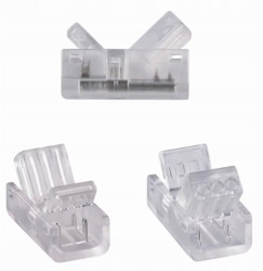 ZŁĄCZKA PROSTA DO TAŚM COB LED 8MM ŁĄCZNIK PROSTY SZYBKI MONTAŻ KLIKANA