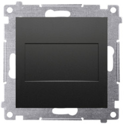 Zaślepka pojedyncza bez mostka do ramki SIMON 54 czarna matowa Kontakt Simon DP/49