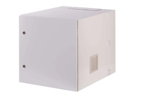 Szafa wisząca dwudzielna 19 cali 12U 600x600mm IP54 ściany boczne pełne, drzwi pełne, wewnętrzna RAL 9002 SWKD19-12U-60-DP-W 19