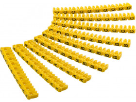 Oznaczniki kablowe na klipsie „litery A–C”, na kable o grubości do6 mm