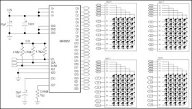 2-Wire Interfaced, 2.7V to 5.5V, 4-Digit 5 x 7 Matrix LED Display Driver