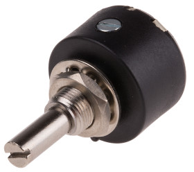 Potencjometr z przewodem nawojowym 5kΩ RS PRO średnica wału 6 mm 1W długość wału 25mm średnica 25.4mm Montaż panelowy