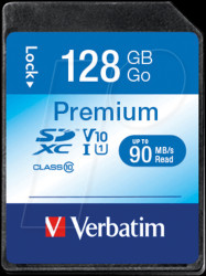 44025 SDXC 128-GB memory card, Verbatim, Class 10 - U1