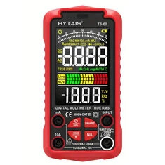 HYTAIS TS-60 Cyfrowy Miernik Multimetr 6000 Liczników Wysoka Precyzja Akumulator Ładowalny Wykrywanie Prądu Żywego Pomiar Napięc