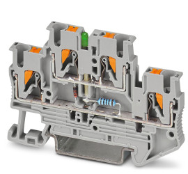 Dwurzędowa złączka szynowa Phoenix Contact 12 → 26AWGWciskane PTTB 2.5-ILA 100 100mA 500 V