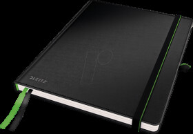 44740095 Notebook, lined (B5), solid binding, black
