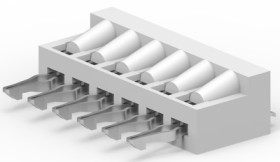 Plug housing, 6 pole, pitch 2 mm, straight, natural, 172890-6
