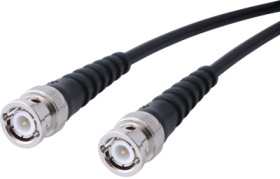 Coaxial cable, BNC plug (straight) to BNC plug (straight), 50 Ω, RG-58C/U, grommet black, 7.5 m, C-00457-7.5M