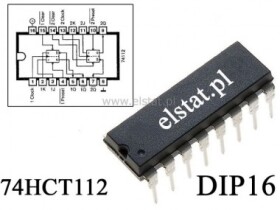 74 HCT112 2 przerzutniki typu JK DIP16