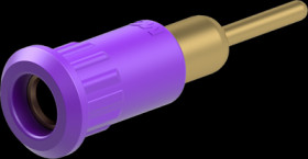 4 mm socket, round plug connection, mounting Ø 8.2 mm, purple, 64.3012-26