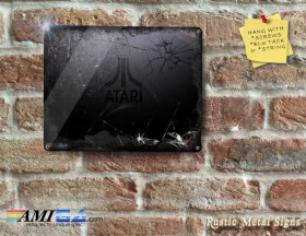 Subtle Atari 80's Logo on - Metal Sign