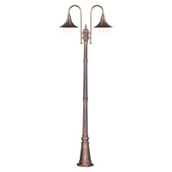 Latarnia ogrodowa BOSTON czarno-złota dwuramienna – wysokość 237cm na E27 K-8127 CZARNY/ZŁOTY Kaja Lighting