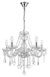 Luksusowy żyrandol świecznikowy z szklanymi kryształkami CRISTALLO 5xE14 LP-2940/5P Light Prestige