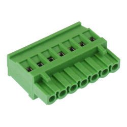 7-Way 5.08mm Vertical Pluggable Terminal Block Green 15A 300V