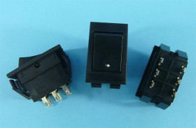 MRS-202-8C2B 6A/250V 6-PIN CZARNY KOŁYS