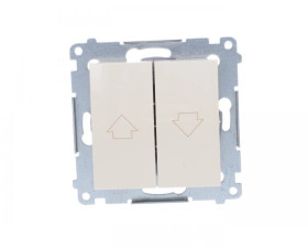 Simon 54 Przycisk żaluzjowy, szybkozłącza, kremowy DZP1.01/41