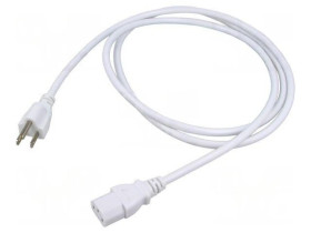 SN48-3/07/1.8WH Kabel: 3x0,75mm2, IEC C13 żeński,NEMA 5-15 (B) wtyk, 1,8m