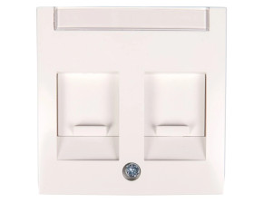 Berker/B.Kwadrat Element centralny podwójny śnieżnobiały 11818989