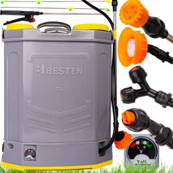 Opryskiwacz akumulatorowy plecakowy BESTEN BE-2876 12 V 20 L zestaw dysz