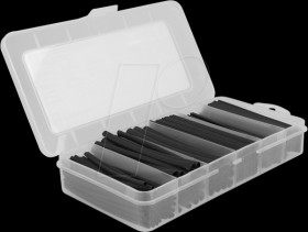 20735 Heat-shrink tubing assortment box, black set of 196