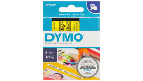 Taśma Do Drukarek D1 6Mm X 7M Czarny/Żółty S0720790