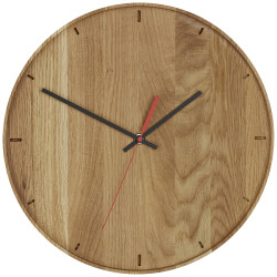 TFA Dostmann 60.3070.01 Kwarcowy Zegar ścienny 350 mm x 40 mm dębowy prawdziwe drewno