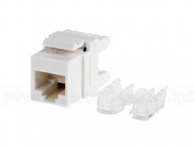 Złącze typu keystone 8p8c, nieekranowane, kat. 6A, typu IDC zaciskane z tyłu, krótkie