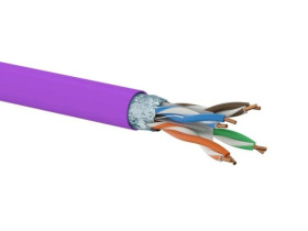 Kabel teleinformatyczny F/UTP kat.6 LSOH Dca (FIOLETOWA powłoka) ALANTEC /500m/