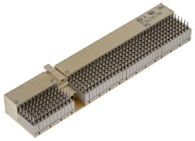 Złącze typu Backplane Har-Bus HM Series 2mm Pitch 220-pinowe 7-rzędowe Żeński, Wtłaczane Terminal, 1A Przewlekany