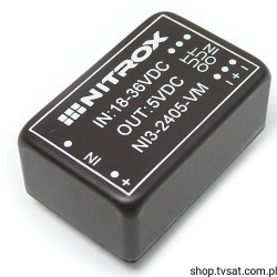 NI3-2405-VM DC-DC In=18-36V Out=+5V THT NITROX
