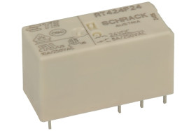 Przekaźnik; bistabilny; RT424F24; 24V; DC; 2 styki przełączne; 2 cewki; 8A; 250V AC; do gniazda; do druku (PCB); TE Connectivity
