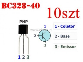 Tranzystor BC328-40; PNP; 25V; 800mA; 0,6W 10szt
