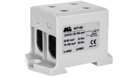 Złączka Szynowa 2-Torowa 35-150Mm2 Szara Euro Multiotl 150 2Xal/Cu 607150