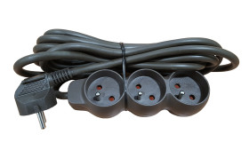 Przedłużacz 4m 3 gniazda Listwy zasilające typ Typ E - gniazdo francuskie 16A 250 V